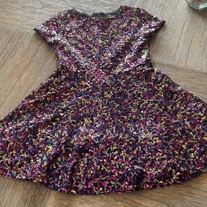 Girls Gap full sequin party dress multicolor size small